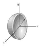 Knowing that the thin hemispherical shell shown is of mass