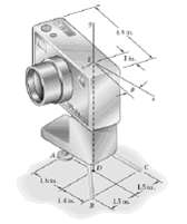 A camera weighing 0.53 lb is mounted small passes through D,