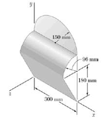 The center sheet-metal locate of gravity of the form shown.