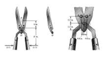 The blade garden shears connected consist of two blades and two