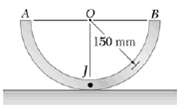 A half section of pipe and the surface, determine the internal