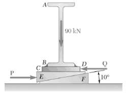 The elevation of the end of a steel beam supported by a