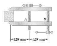 The vise shown consists of two members connected by two double