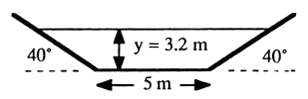 A trapezoidal aqueduct has b = 5 m