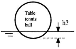 An average table tennis ball has a diameter