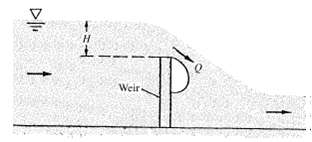 A weir is an obstruction in a channel