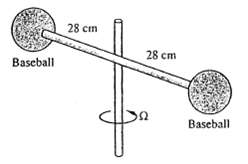 Two baseballs from Prob. 7.68 are connected