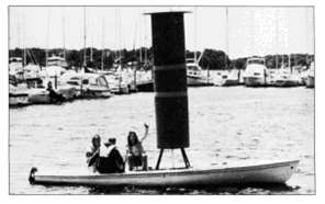 The Flettner-rotor sailboat in Fig
