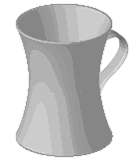 Coffee is being poured into the mug shown in the