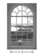 A Norman window has the shape of a rectangle surmounted