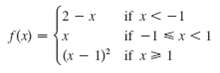 if x<-1 if -1 <x<1 (x - 1) if x 1 f(x) ={x 