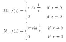 if x0 I sin 35. f(x) - if x= 0 sin if x+ 0 36. f(x) = if x = 0 
