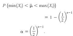 < max(X;)} P {min(X,) < i < max(X,)} = 1 - n-1 /2 -I2 