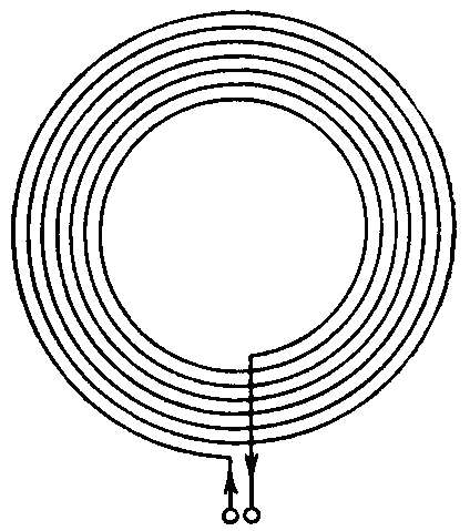 A thin insulated wire forms a plane spiral of N
