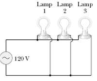Figure P33.6 shows three lamps connected