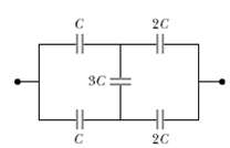 Determine the equivalent capacitance
