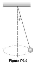 Consider a conical pendulum with an 80.0-kg bob