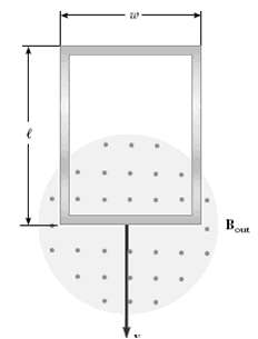 A conducting rectangular loop of mass M