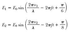 Two coherent waves are described