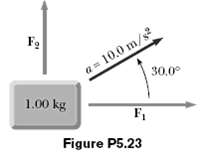 A 1.00-kg object is observed to have an acceleration