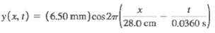 y(x, 1) = (6.50 mm)cos 2 28.0 cm 0.0360 s 