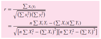 Σxy / (Σx?) (ΣΥ?) η ΣΧΥ-(ΣΧ)(Σ Υ) [μΣΧ - (ΣΧ);]μ ΣΥ - (Σ] || || 