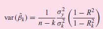 (1 – – R²' var (Bt) – R}, 1 – n - k of п — k 