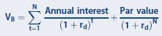 Annual interest Par value Vg : %3D Σ (1+ ra) (1+ ra)