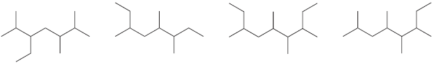 Identify the two compounds below that have the same parent: