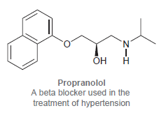 N. он Н Propranolol A beta blocker used in the treatment of hypertension 