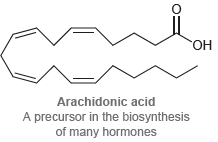 ОН Arachidonic acid A precursor in the biosynthesis of many hormones 
