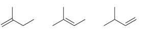 Arrange each set of isomeric alkenes in order of stability.a.b.