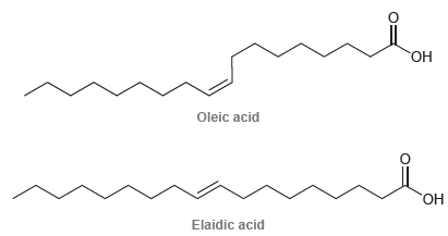 ОН Oleic acid ОН Elaidic acid 