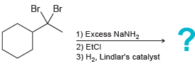 Br Br. 1) Excess NaNH, 2) EECI 3) H2, Lindlar's catalyst 