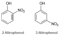 ОН ОН „NO2 `NO2 2-Nitrophenol 3-Nitrophenol 