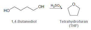 H,SO, H;SO. Он но 1,4-Butanediol Tetrahydrofuran (THF) 