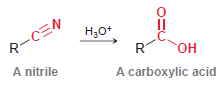 R-CEN A nitrile Н,о* C. он A carboxylic acid 