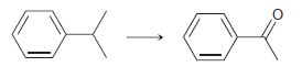 Starting with isopropyl benzene, propose a synthesis for acetophenone. 