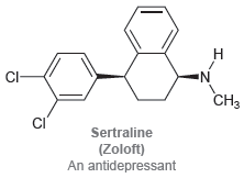 Н CI CHз CI Sertraline (Zoloft) An antidepressant 