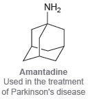 NH2 Amantadine Used in the treatment of Parkinson's disease 