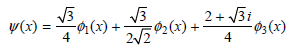 w(x) = 2+ 3i 9(x) + Ø3(x) 222(x) + 