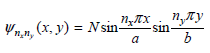 Wn,n, (x, y) = Nsin- n,ty плх sin- 