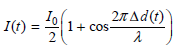 I(t) = 2 16) = 2TΔ4() 1+ cos λ 