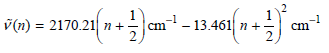 V(n) = 2170.21 n + -1 - 13.461| n + cm cm 