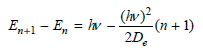 En+1 - E, = iw 2D. (in² (n + 1) (Iv)? 