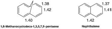 1.38 1.42 1.37 1.41 1.40 1.42 Naphthalene 1,6-Methanocyclodeca-1,3,5,7,9-pentaene 