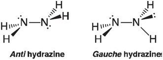 HN-N н Gauche hydrazine N-N. н `H. Anti hydrazine 