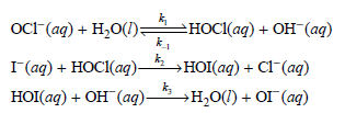 oct (ag) + H,0(I): НОC (аg) + ОН (ag) Г (ад) + НОС1(аg) HOI(ад) + ОН (aд)- HO ( ад) + C1 (аg) Н,О(
