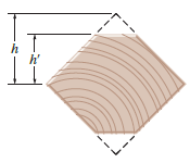 A timber beam has a cross section which is originally