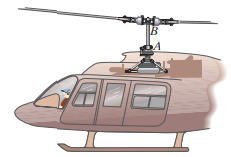 The 2-in.-diameter drive shaft AB on the helicopter is subjected